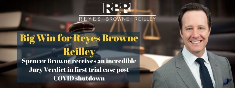 Spencer Browne receives an incredible Jury Verdict in first trial case post COVID shutdown