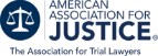Logo of the American Association for Justice.