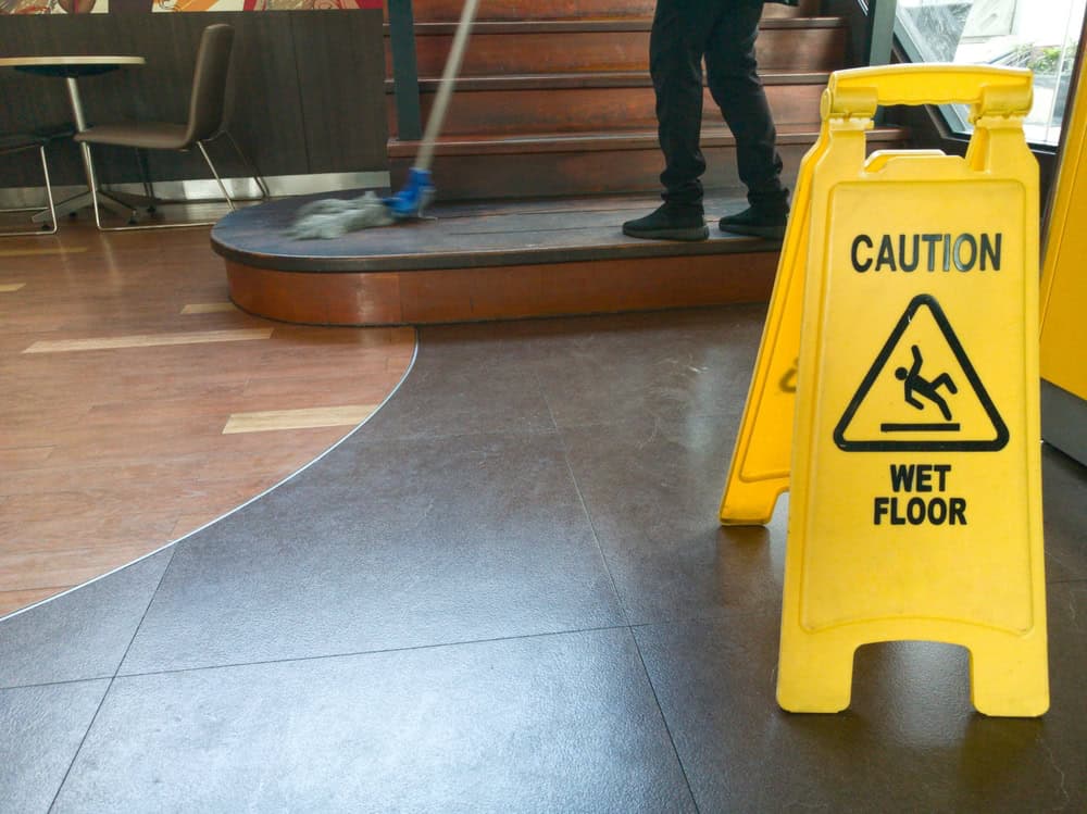 Photo of a Wet Floor Caution Sign