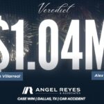 Angel Reyes & Associates car accident lawyers Nathan Villarreal and Alex Ivanov celebrating $1.04 million verdict against insurance company in Dallas