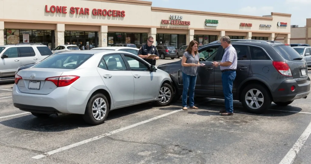 Who Is at Fault in a Parking Lot Accident in Texas?
