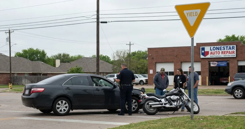 Failure to Yield Motorcycle Accidents in Texas
