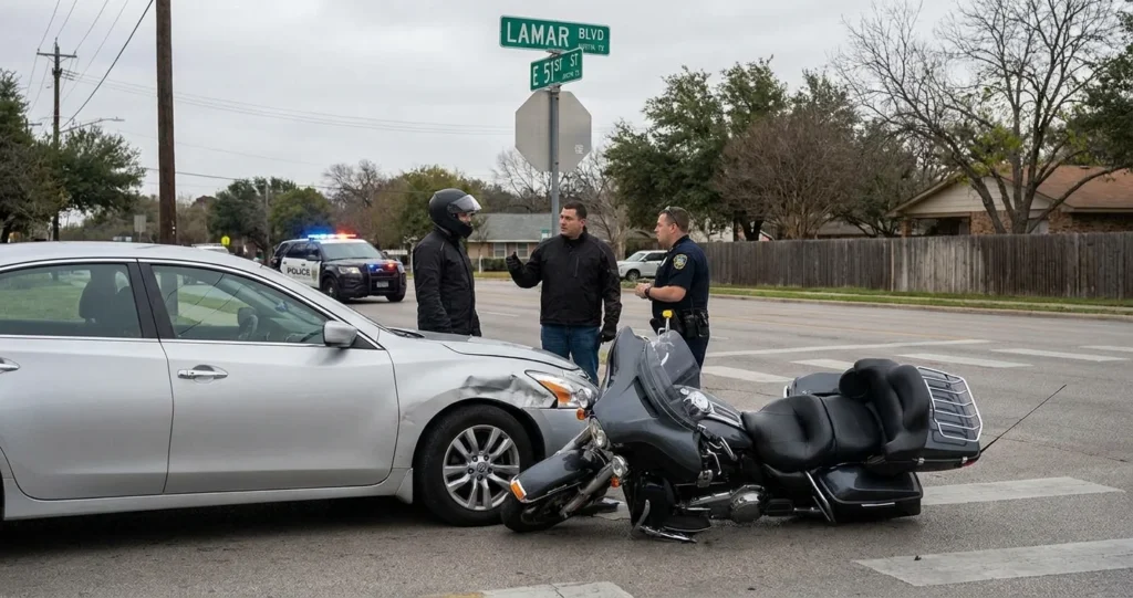 Motorcycle Accident Turning: Right-of-Way Rules in Texas