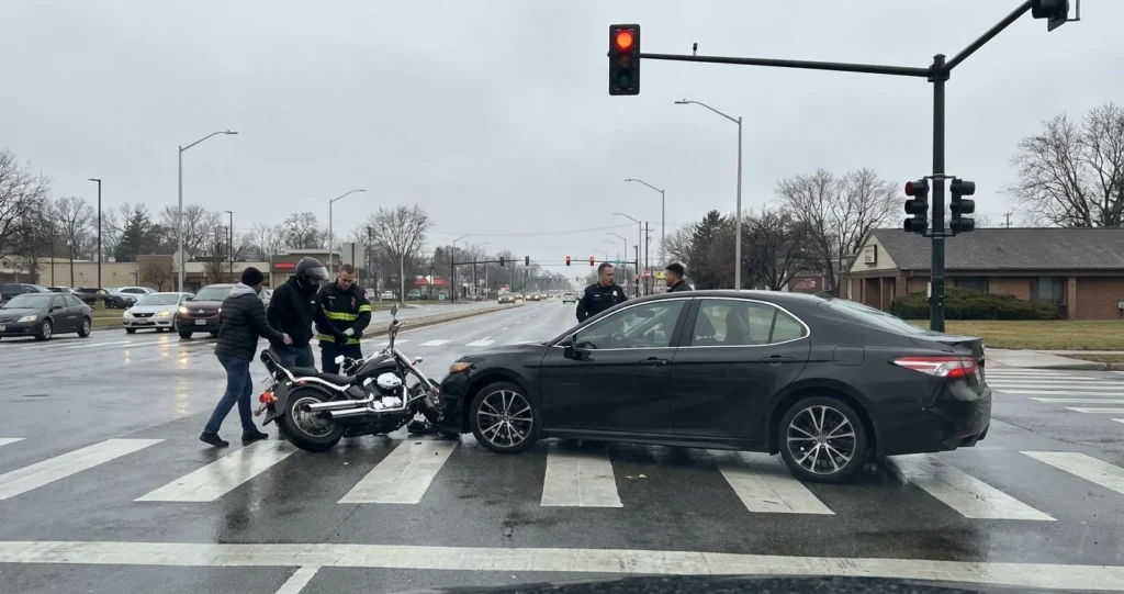Motorcycle Accidents at Stop Signs & Red Lights in Texas