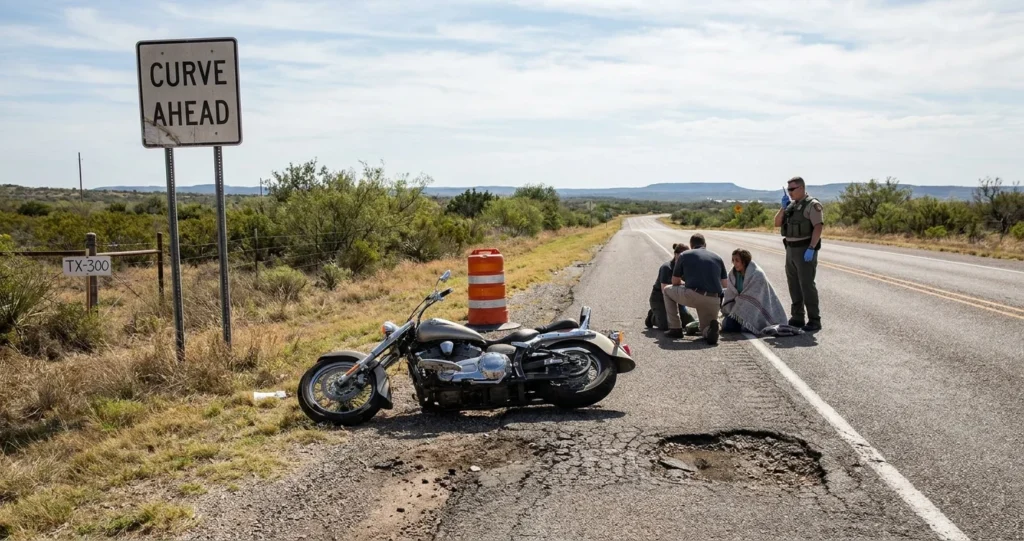 Can Road Design Cause a Motorcycle Accident in Texas?