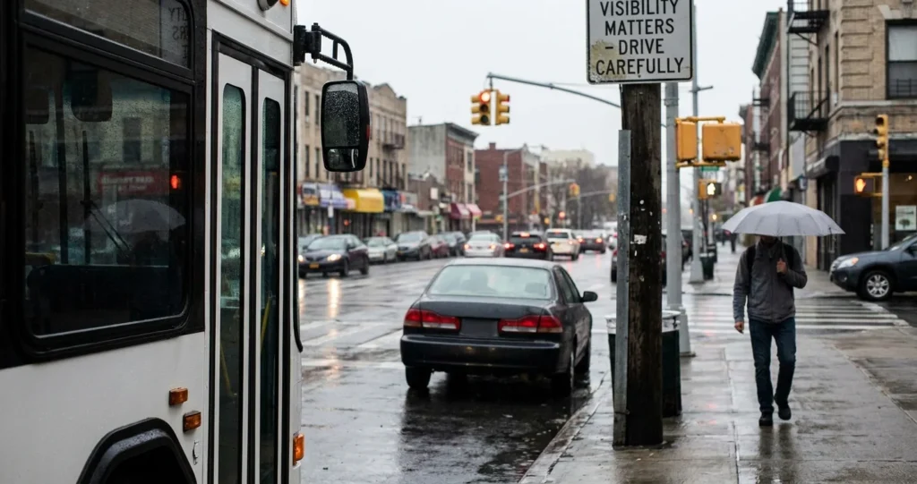 How Poor Visibility and Blind Spots Cause Bus Accidents