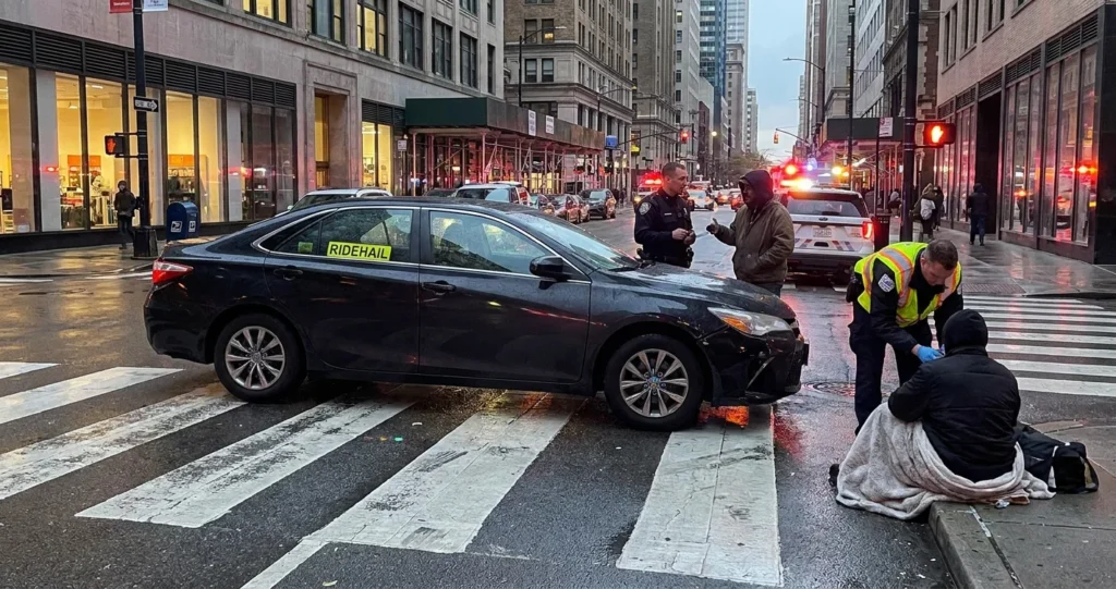 When an Uber Hits a Pedestrian at a Crosswalk