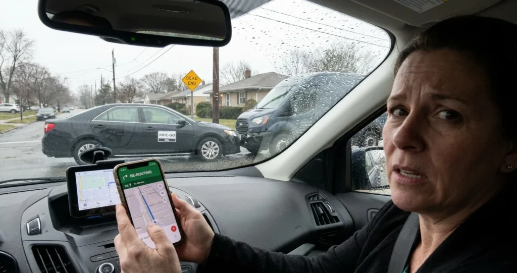 Rideshare Accidents Involving Off-Route or Lost Drivers