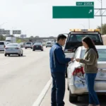 A woman deals with a Nationwide auto accident claim.