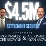 Attorneys Gonzalez, Ivanov, Browne & Browne recovered $4.5m for two clients involved in a commercial vehicle wreck.