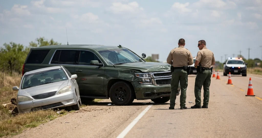 Choque de auto con ICE o Patrulla Fronteriza en Texas