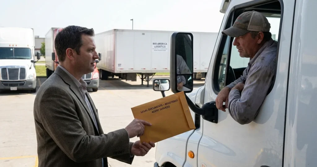 Who Accepts Legal Papers for an Out-of-State Trucking Company?