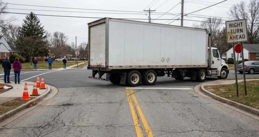Why Do Trucks Swing Wide on Right Turns?